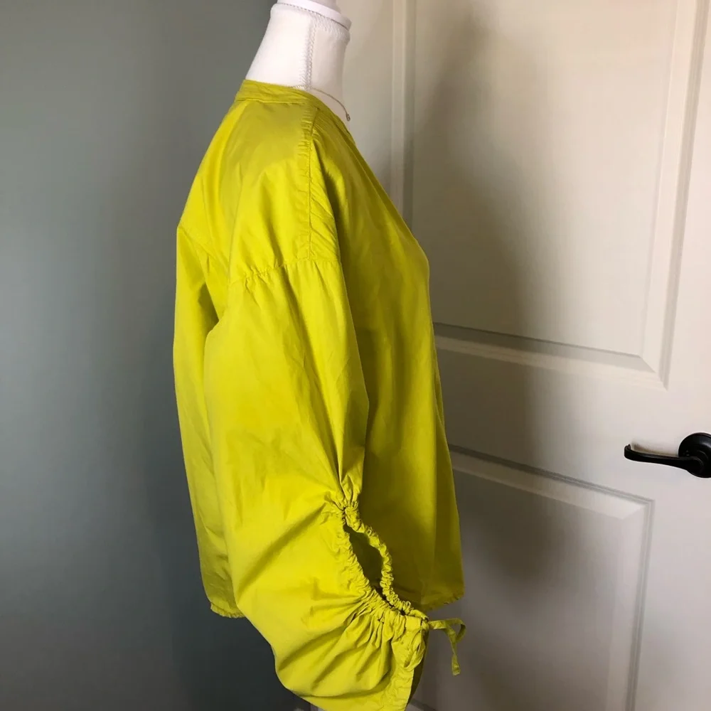 Anthropologie Pilcro Poet Sleeve Gathered Long Sleeve 100% Cotton Blouse. Medium - Picture 12 of 17